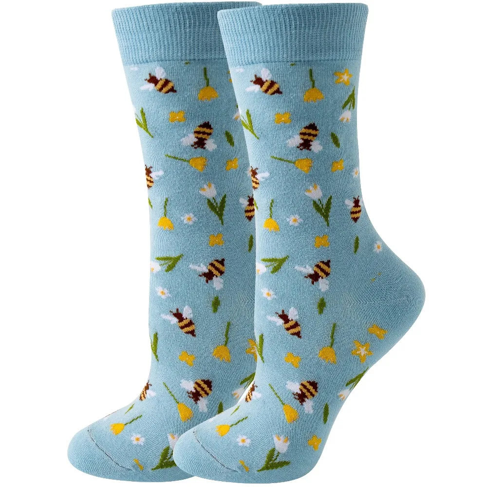Colorful Cartoon Animal Crew Socks – Fun Harajuku Apparel for Men and Women
