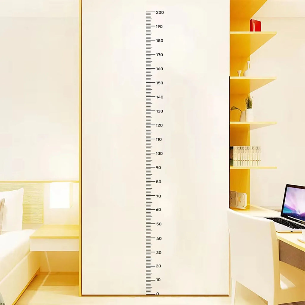 Self-Adhesive Height Growth Chart – 0-200cm Wall Sticker for Kids Bedroom