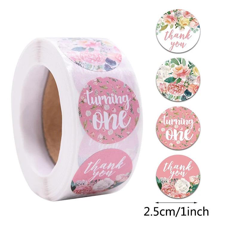 Decorative Thank You Sealing Stickers for Party Gift Labels and Scrapbooking