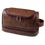 Large Hanging Leather Toiletry Bag – Cosmetic Organizer for Travel