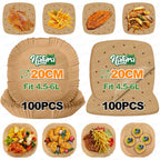 Perforated Parchment Paper – 20cm Square Non-Stick Mat for Air Fryers