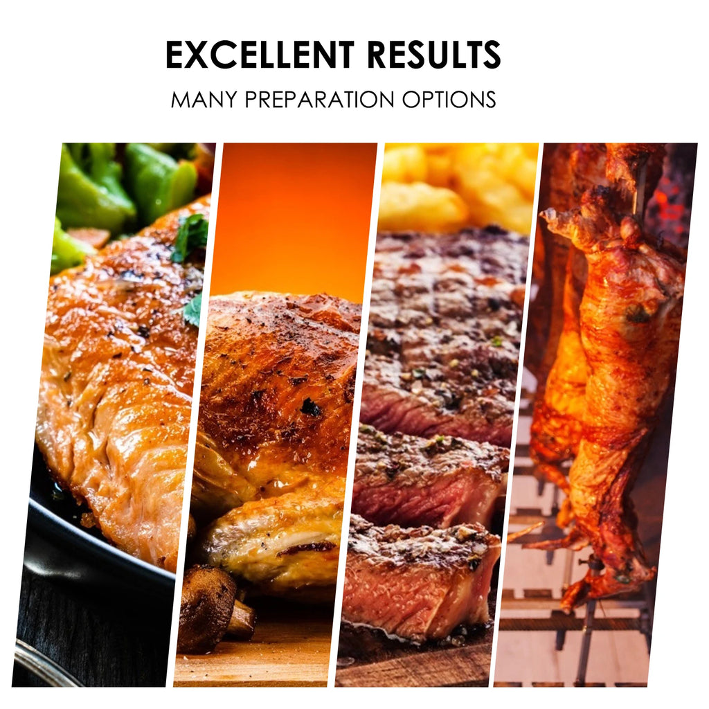 Universal Stainless Steel Rotisserie Kit – Electric BBQ Grill for Outdoor