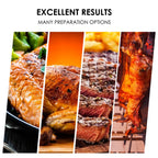 Universal Stainless Steel Rotisserie Kit – Electric BBQ Grill for Outdoor
