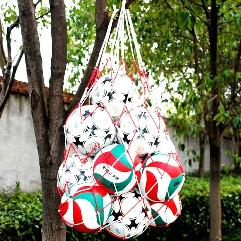 Large Capacity Nylon Ball Bag – Durable Mesh Carrier for Sports Equipment