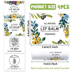 Floral Lip Balm Labels – Self-Adhesive Stickers for Homemade Cosmetics