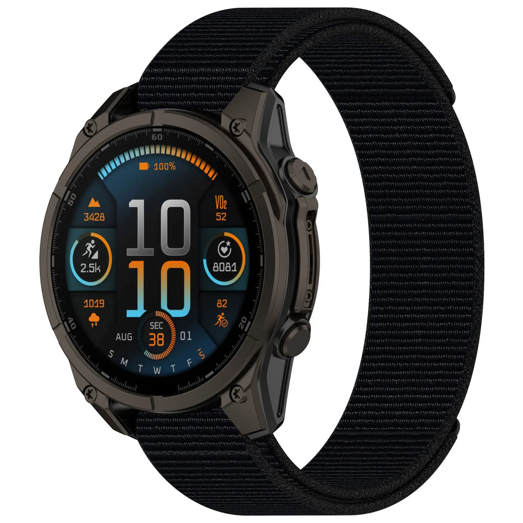 Nylon Hook and Loop Sport Strap – Adjustable Wristband for Garmin Fenix Series