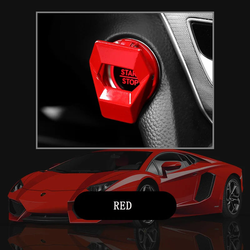 Engine Start Stop Button Cover – Decorative Sticker for Universal Car Interior