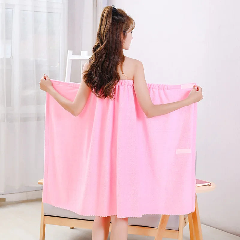 Wearable Bath Towel Wrap – 135x80cm Quick Dry Microfiber for Spa and Gym