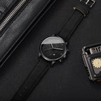 Leather Quartz Calendar Watch – Elegant Fashion Accessory for Men and Women