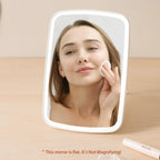 LED Makeup Mirror – Adjustable Touch Screen for Portable Cosmetic Travel