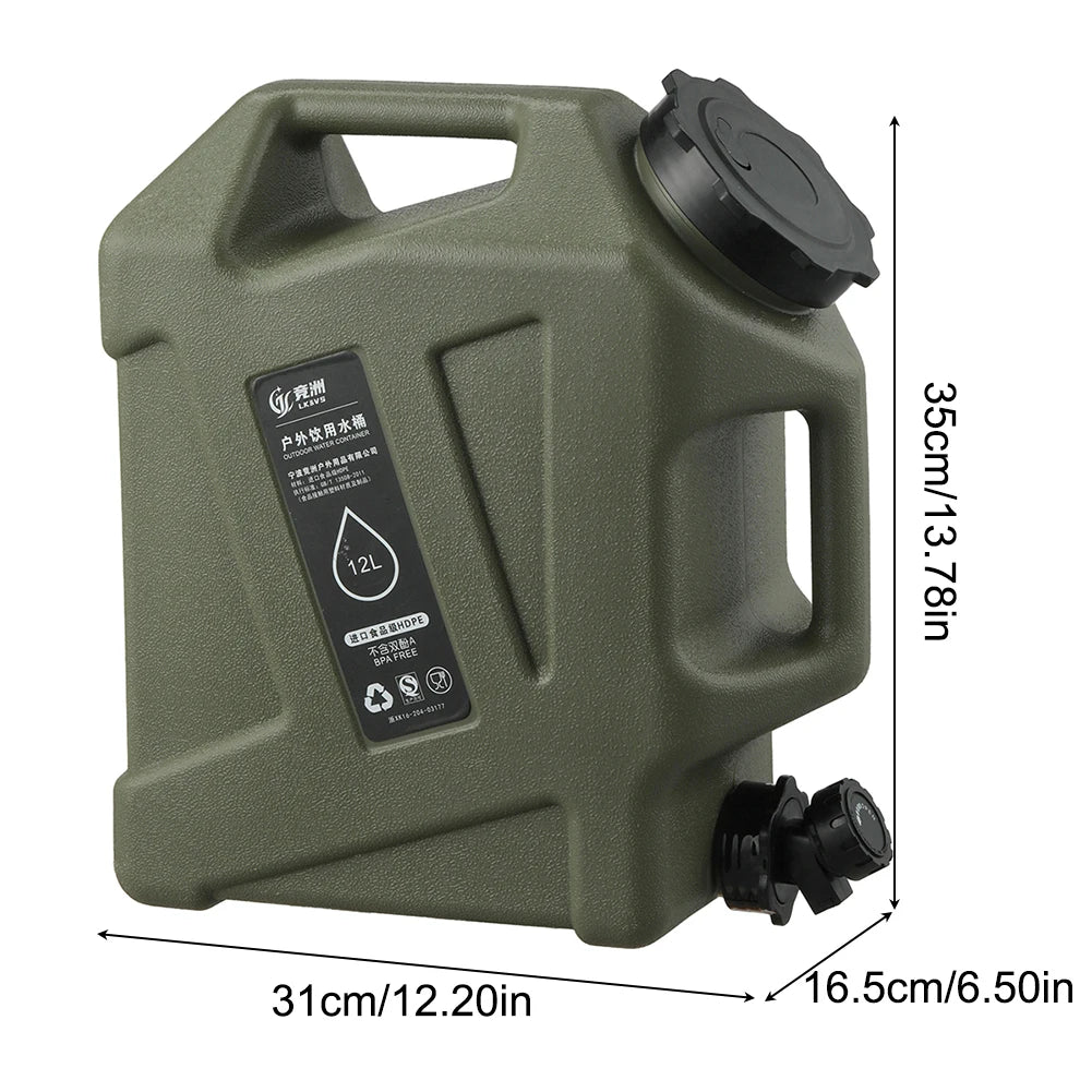 Portable Water Container with Faucet – Large Capacity for Camping and Hiking