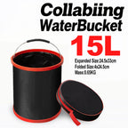 Collapsible Oxford Folding Bucket – Waterproof Portable Basin for Car Washing