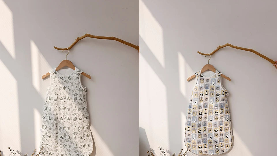 Bamboo Cotton Sleeping Bag – Warm Newborn Wearable Blanket for Winter Sleep