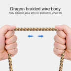 Braided Nylon USB-C Charging Cable – Fast Data Sync for Android and iPhone