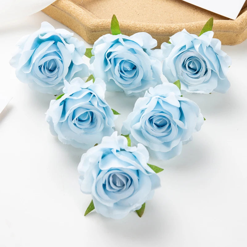 Artificial Silk Rose Heads – Decorative Flowers for Wedding Home Decor