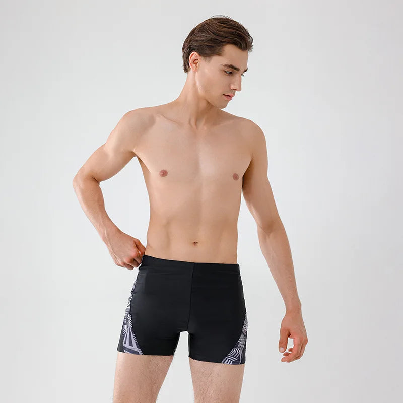 Men's Quick-Dry Swim Trunks – Anti-Embarrassment Five-Point Board Shorts for Swimming