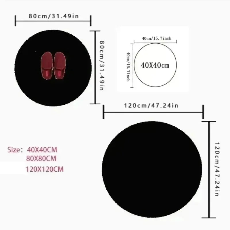 Christmas Round Rug – Gingerbread Holiday Carpet for Festive Home Decor