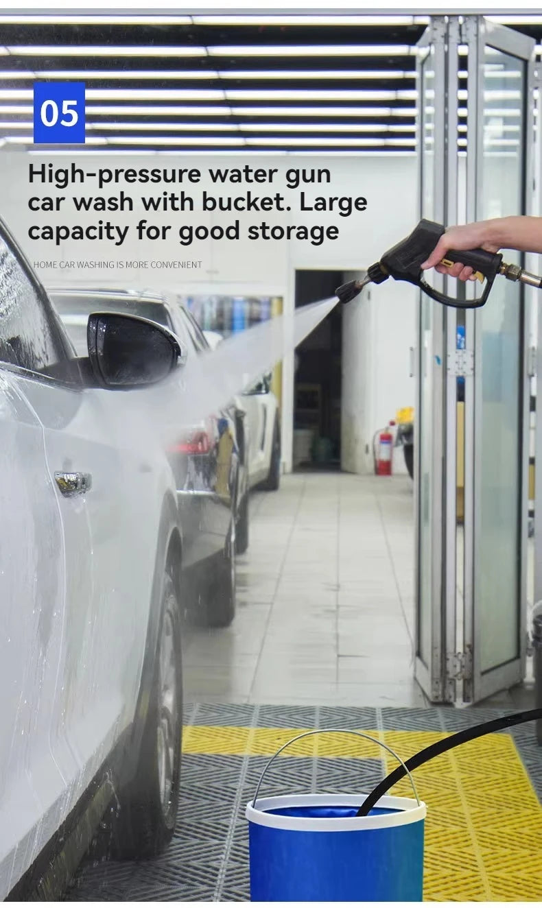 Collapsible Oxford Folding Bucket – Waterproof Portable Basin for Car Washing