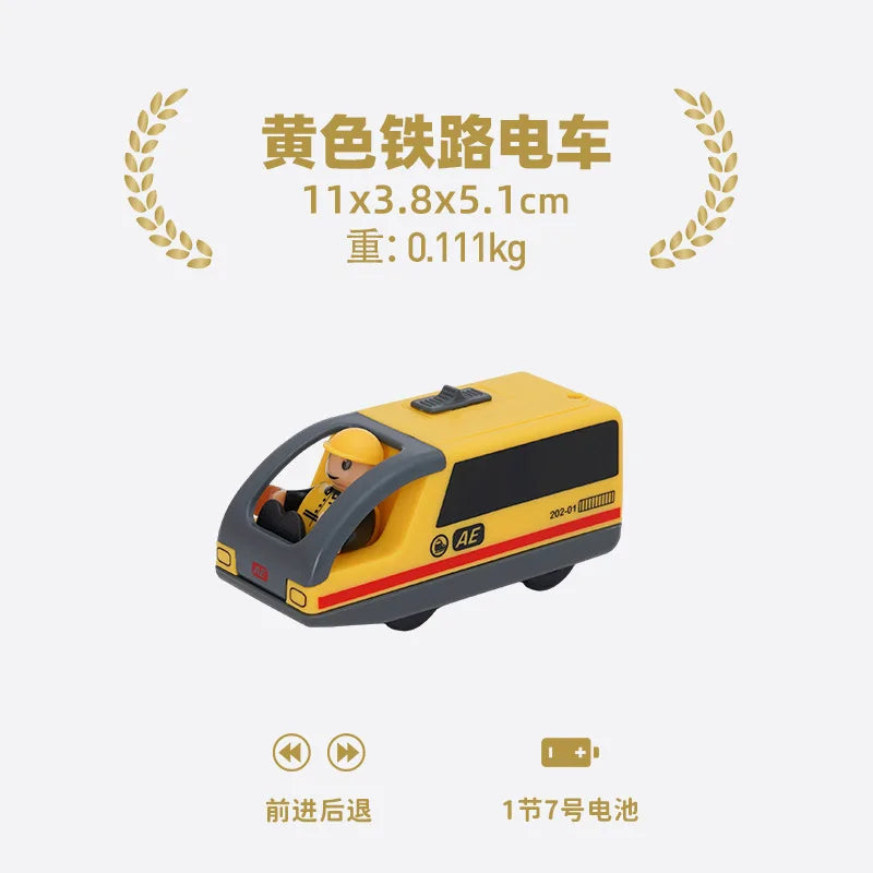 Magnetic RC Electric Train – Diecast Locomotive for Wooden Railway Tracks