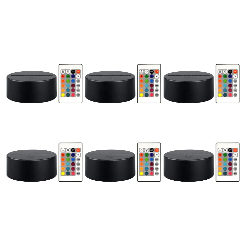 RGB LED Night Light Base – 16 Color Display Stand for Acrylic Art