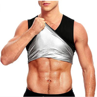 Men's Sauna Shapewear Vest – Silver Coated Compression Top for Weight Loss