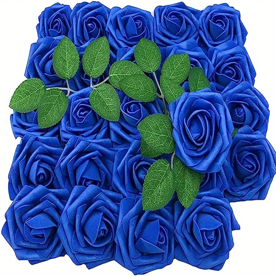 Artificial Rose Flowers – Stemmed Fake Roses for Wedding Bouquets and Decor