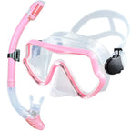 Tempered Glass Scuba Mask Set – Panoramic Snorkeling Gear for Adults