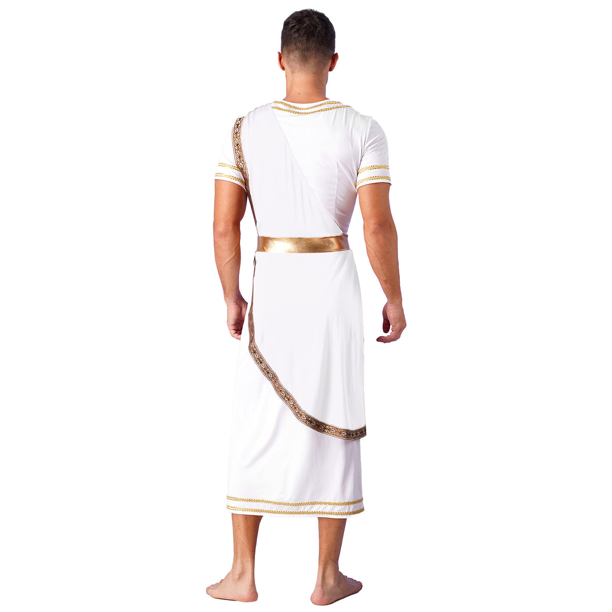 Ancient Greek Toga – Men’s Roman Robe for Halloween Cosplay Costume