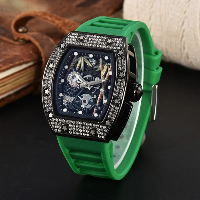 Bamboo Hollow Dial Quartz Watch – Fashionable Wooden Wristwatch for Men