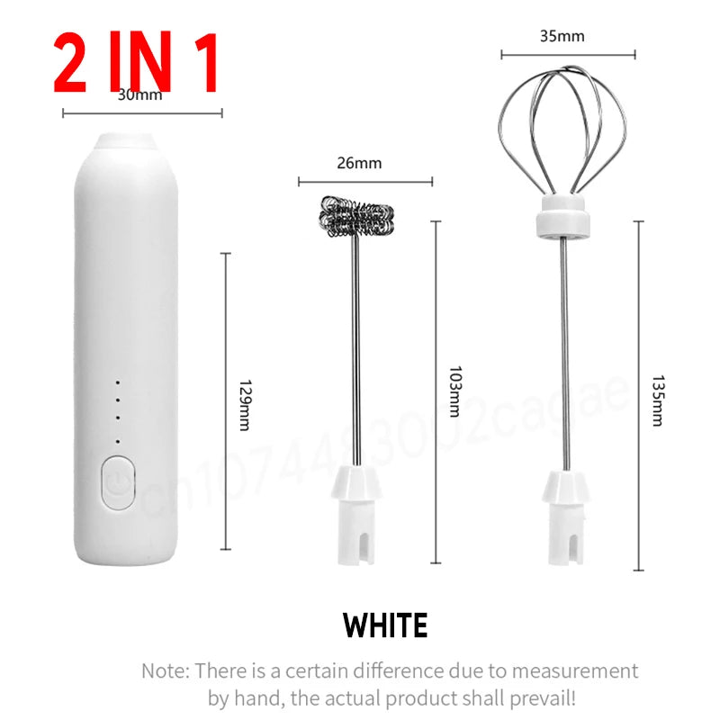 Electric Milk Frother – Wireless Handheld Foam Maker for Coffee and Baking