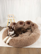 Plush Fluffy Pet Bed – Large Soft Cushion for Dogs and Cats