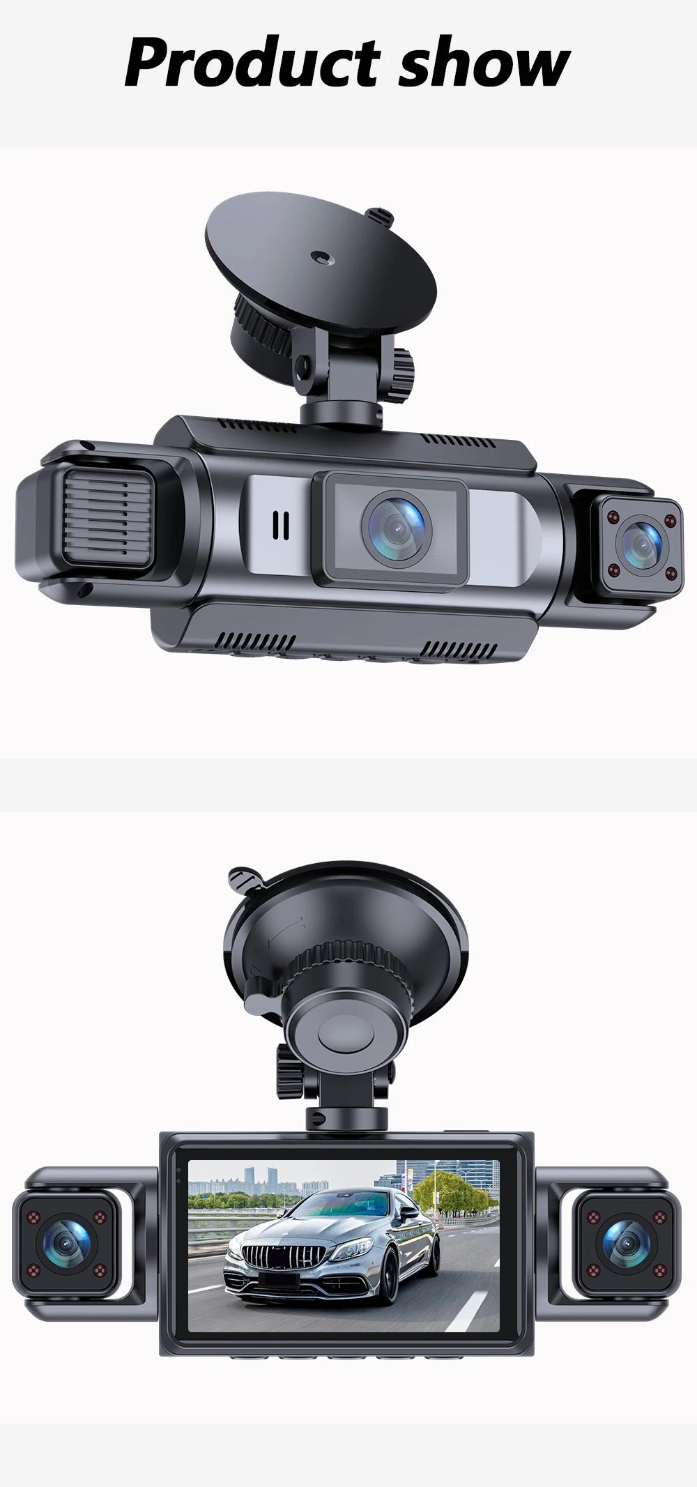 4-Channel Dash Cam – 360° WiFi Video Recorder for 24H Car Parking Surveillance