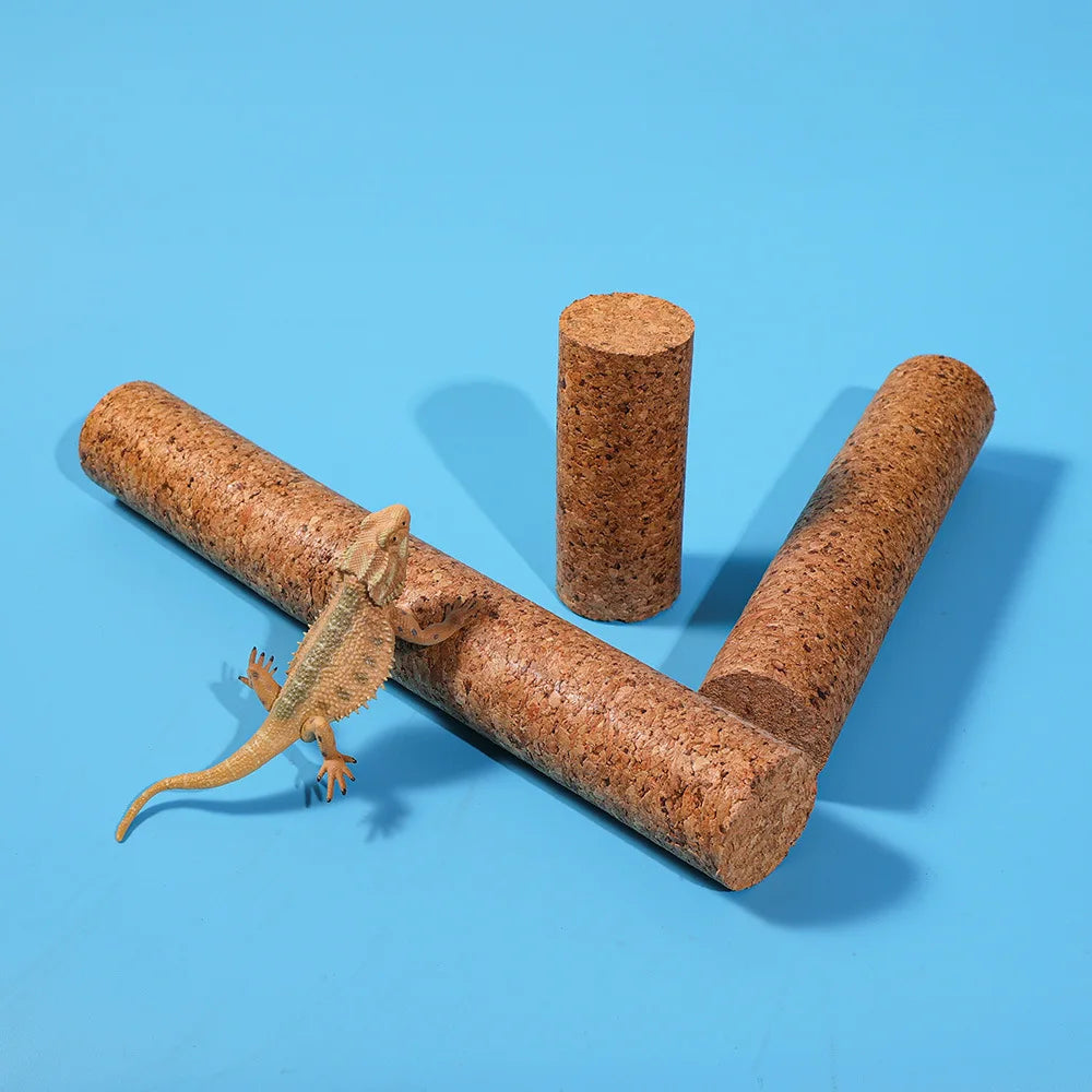 Natural Cork Climbing Pole – Eco-friendly Terrarium Stick for Reptile Pets