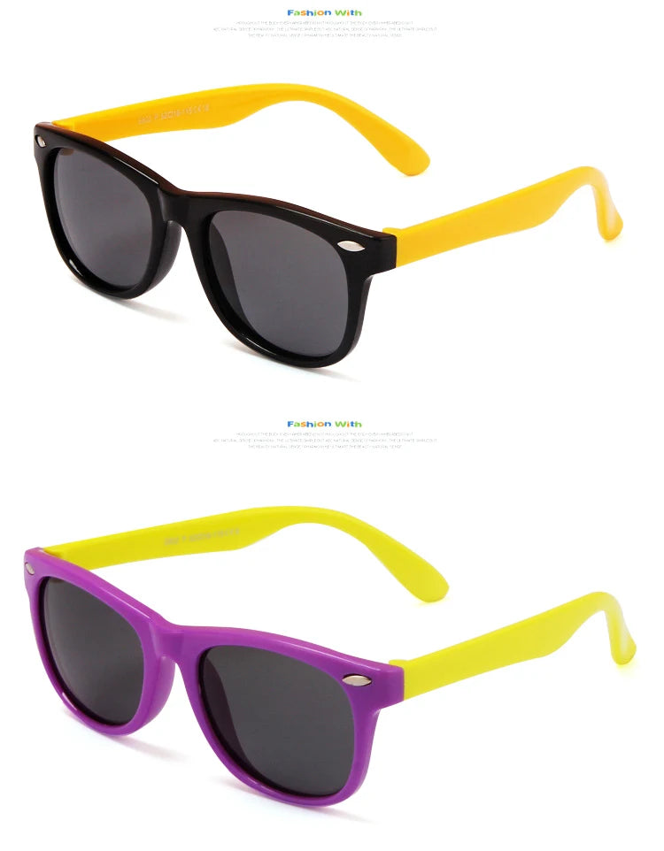 Silicone Kids Sunglasses – UV400 TR90 Goggles for Outdoor UV Protection