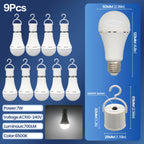Rechargeable LED Emergency Bulb – Portable 7W Light for Camping and Home Power