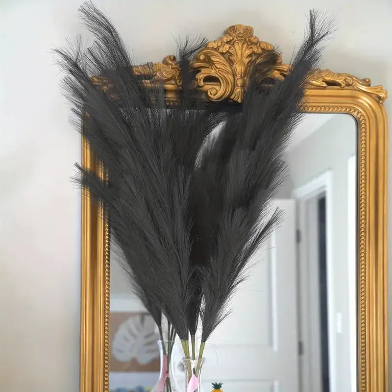 Artificial Pampas Grass – 39 Inch Faux Reed Stems for Boho Home Wedding Decor