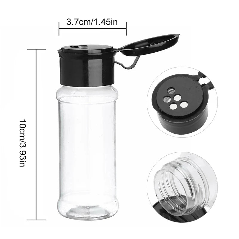 Glass Spice Jars – 100ML Seasoning Containers for Kitchen Storage and BBQ