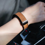 Leather Silicone Hybrid Strap – Breathable Magnetic Band for Huawei Watch Fit