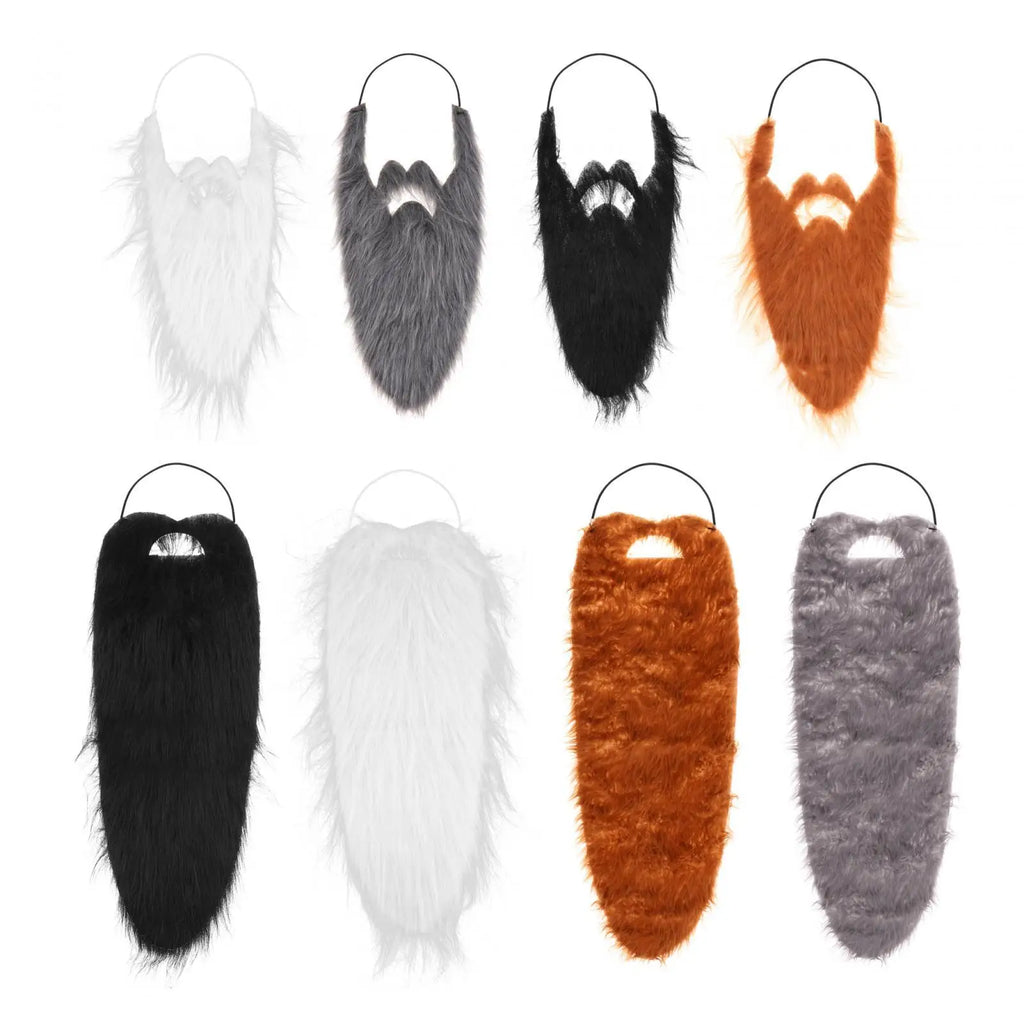 Synthetic Fake Beard – Elastic Facial Hair for Costume Party Cosplay