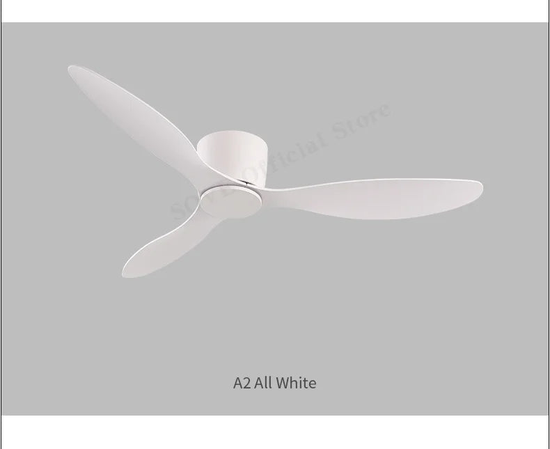 Modern DC Motor Ceiling Fan – Low Profile Minimalist for Home Decor