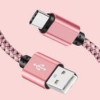 Braided Nylon USB-C Charging Cable – Fast Data Sync for Android and iPhone