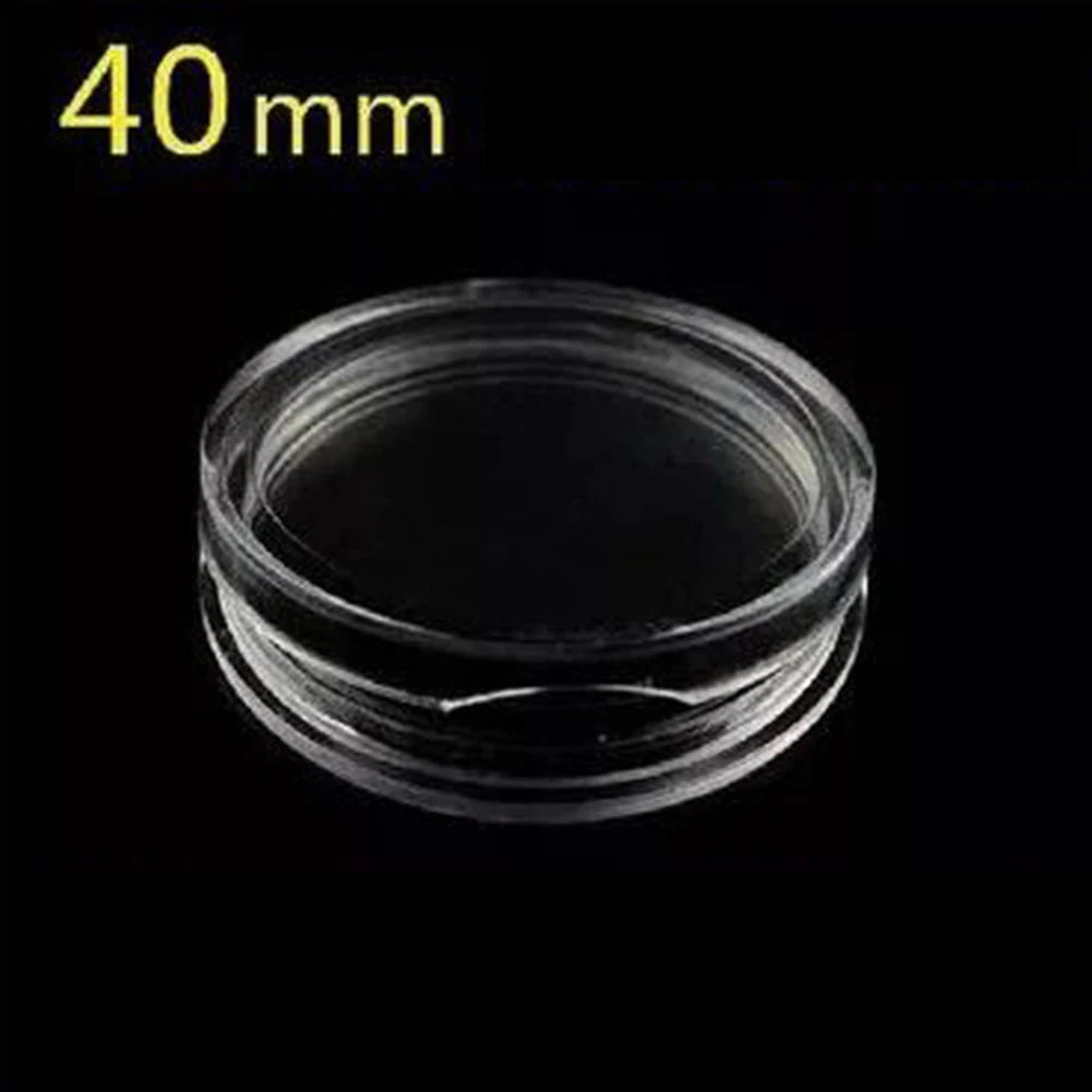 Clear Coin Capsules – 40mm Protective Storage Case for Numismatic Collection