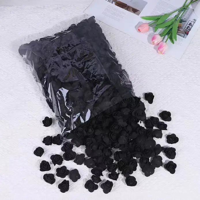 Mini PE Foam Rose Heads – Artificial Flowers for DIY Wedding Party Decor