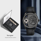 Minimalist Quartz Watch – Luxury Double Strap Set for Business Gift