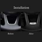 Aluminum S-Line Steering Wheel Emblem – Decorative Car Interior Accessory
