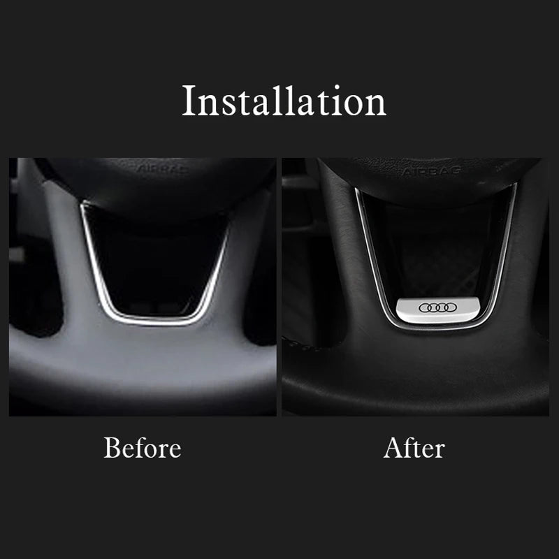 Aluminum S-Line Steering Wheel Emblem – Decorative Car Interior Accessory