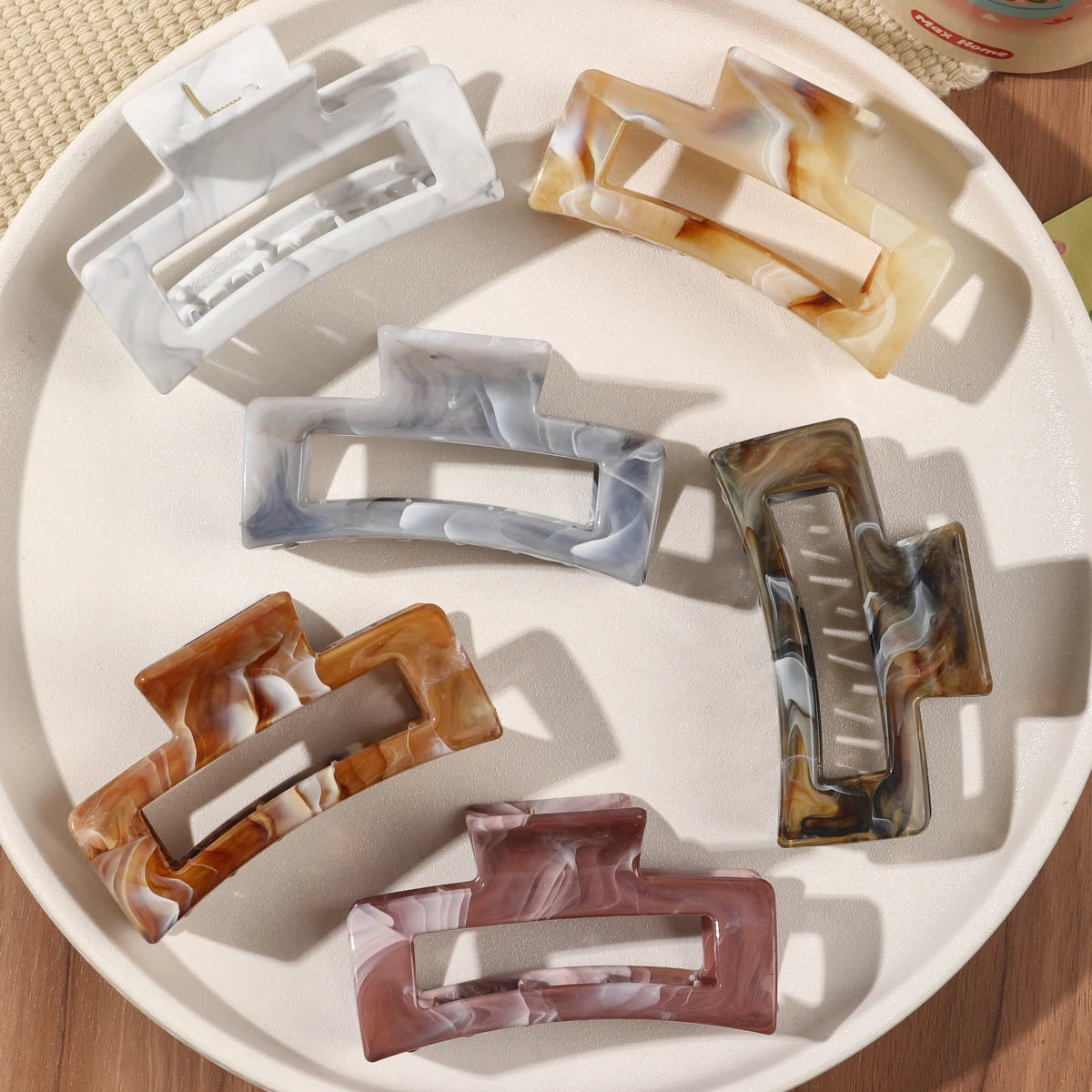 Matte Square Hair Claw Clips – Non-slip 3.4 inch Accessories for Thick Hair