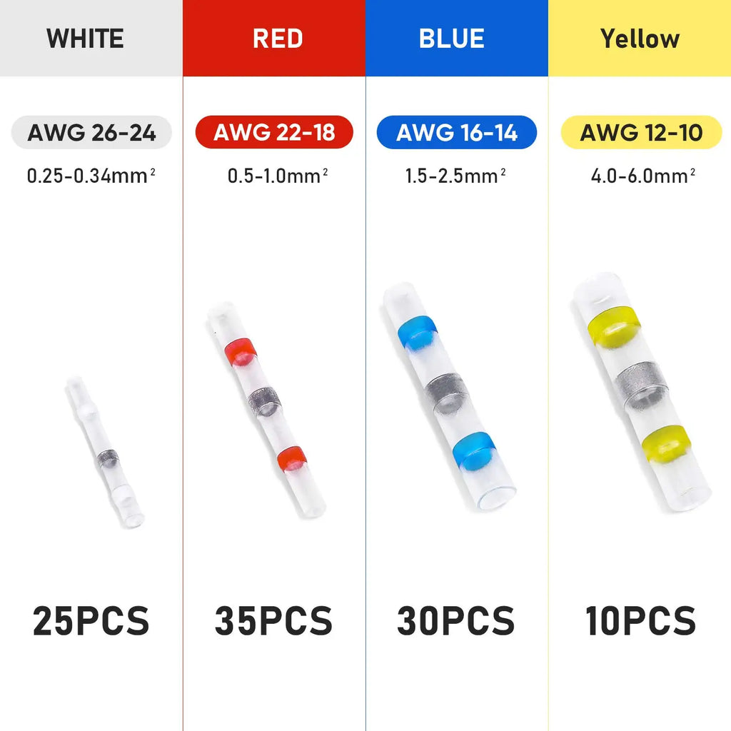 Solder Seal Wire Connectors – Waterproof Heat Shrink Terminals for Electrical Repair