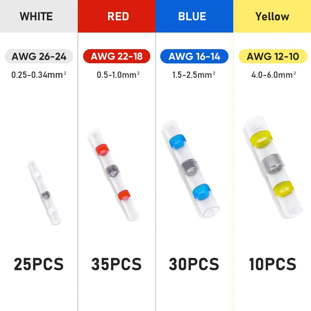 Solder Seal Wire Connectors – Waterproof Heat Shrink Terminals for Electrical Repair