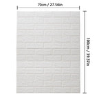 3D Self-Adhesive Brick Wallpaper – Waterproof Peel and Stick for Home Decor